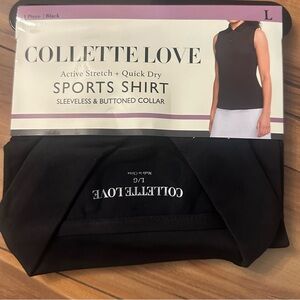 Collette Love Black Sports Shirt NWT L